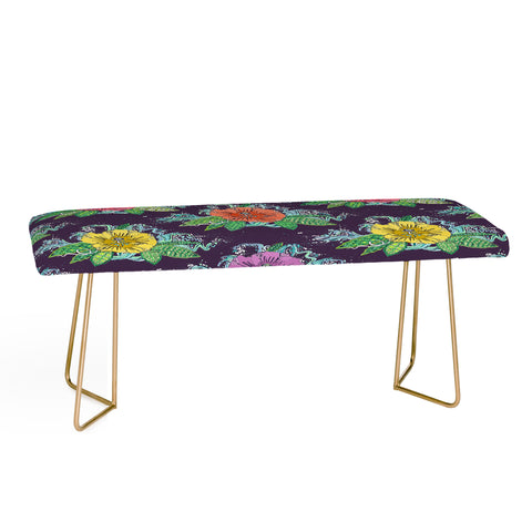 Sharon Turner Hibiscus Surf Grape Bench