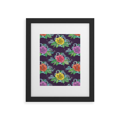 Sharon Turner Hibiscus Surf Grape Framed Art Print