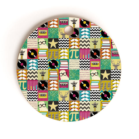 Sharon Turner Hip Hip Geek Cutting Board Round