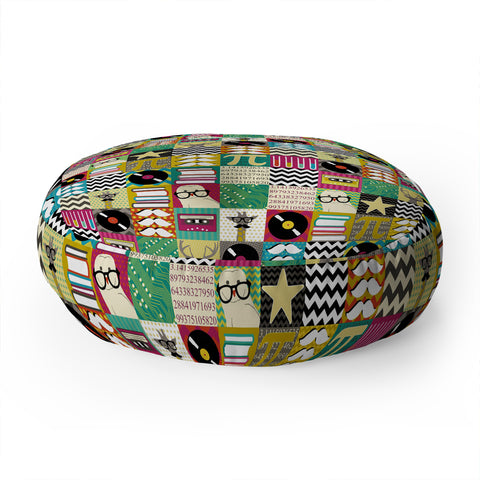 Sharon Turner Hip Hip Geek Floor Pillow Round