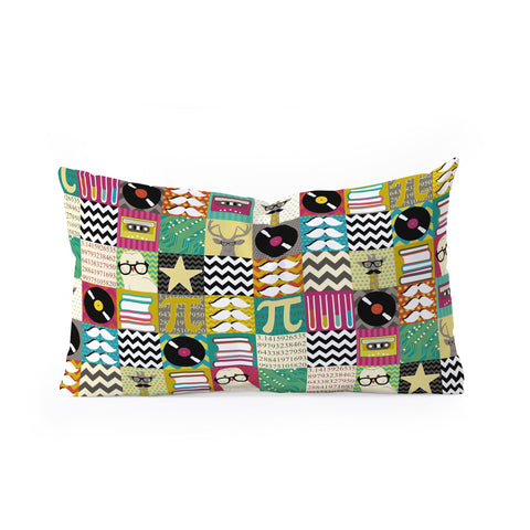 Sharon Turner Hip Hip Geek Oblong Throw Pillow