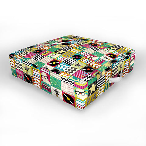 Sharon Turner Hip Hip Geek Outdoor Floor Cushion