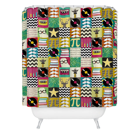 Sharon Turner Hip Hip Geek Shower Curtain