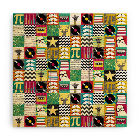 Sharon Turner Hip Hip Geek Wood Wall Mural