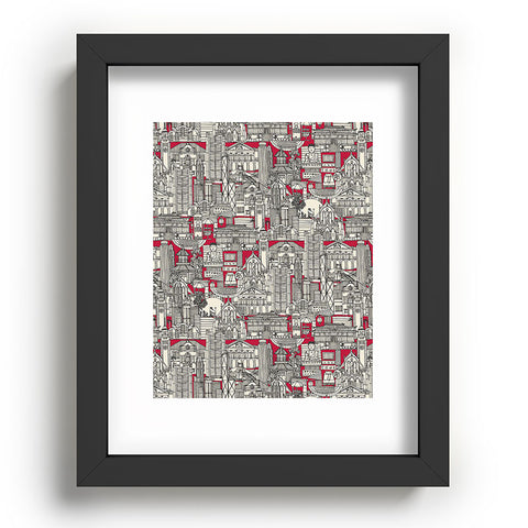 Sharon Turner Hong Kong toile red Recessed Framing Rectangle
