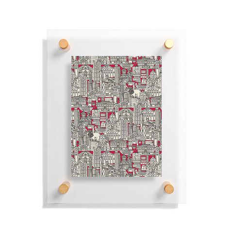 Sharon Turner Hong Kong toile red Floating Acrylic Print