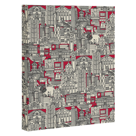 Sharon Turner Hong Kong toile red Art Canvas