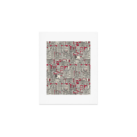 Sharon Turner Hong Kong toile red Art Print