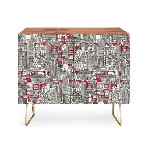 Sharon Turner Hong Kong toile red Credenza