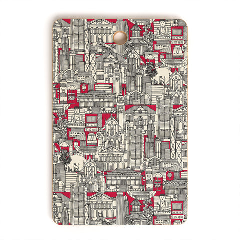 Sharon Turner Hong Kong toile red Cutting Board Rectangle
