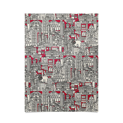 Sharon Turner Hong Kong toile red Poster