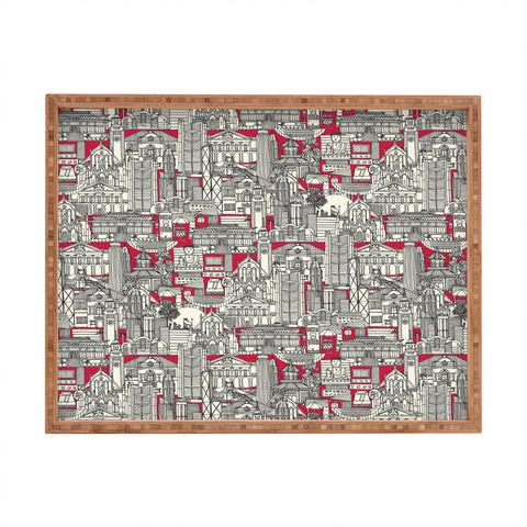 Sharon Turner Hong Kong toile red Rectangular Tray