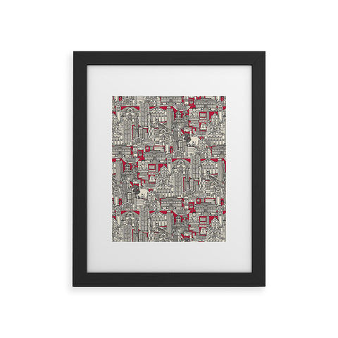 Sharon Turner Hong Kong toile red Framed Art Print