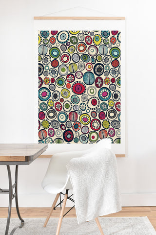 Sharon Turner Honolulu hoops cream Art Print And Hanger