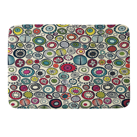 Sharon Turner Honolulu hoops cream Memory Foam Bath Mat