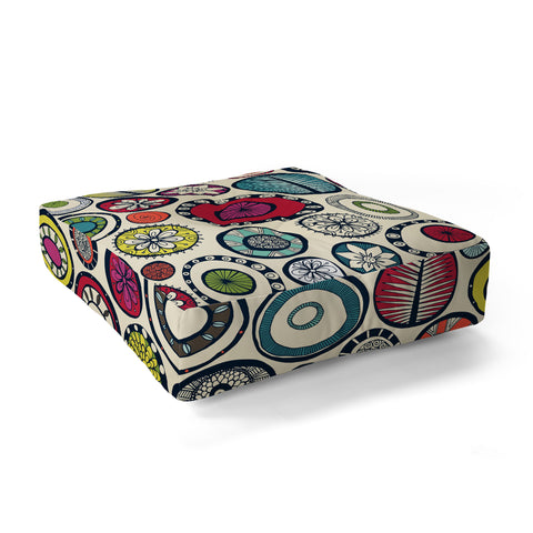 Sharon Turner Honolulu hoops cream Floor Pillow Square