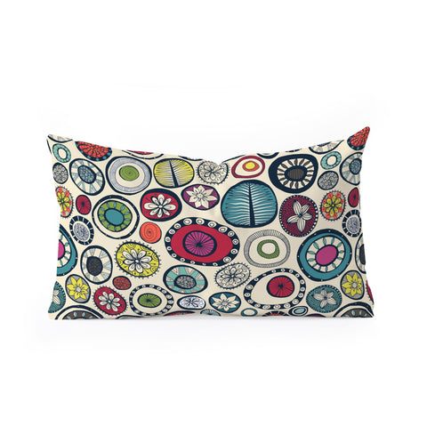Sharon Turner Honolulu hoops cream Oblong Throw Pillow