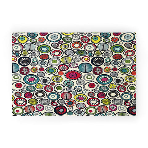 Sharon Turner Honolulu hoops cream Welcome Mat