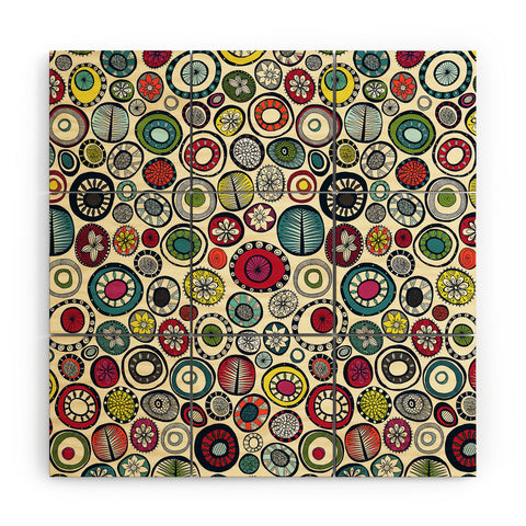 Sharon Turner Honolulu hoops cream Wood Wall Mural