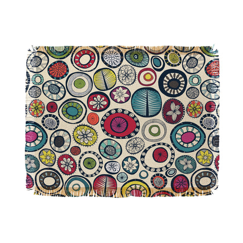 Sharon Turner Honolulu hoops cream Throw Blanket