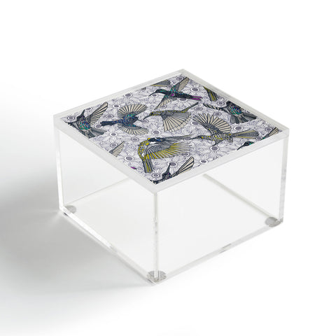 Sharon Turner hum sun honey birds basalt Acrylic Box