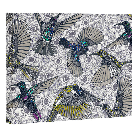 Sharon Turner hum sun honey birds basalt Art Canvas