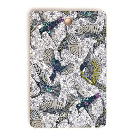 Sharon Turner hum sun honey birds basalt Cutting Board Rectangle