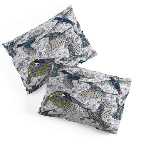 Sharon Turner hum sun honey birds basalt Pillow Shams