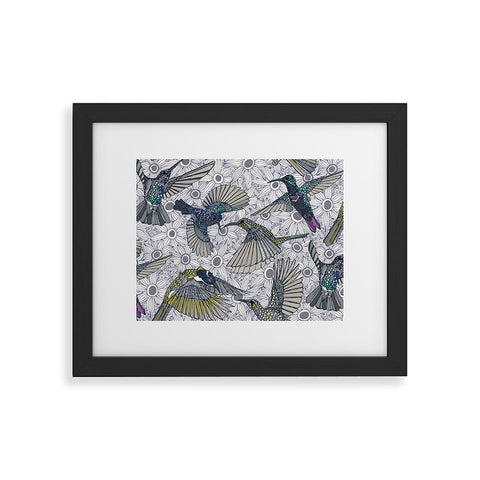 Sharon Turner hum sun honey birds basalt Framed Art Print