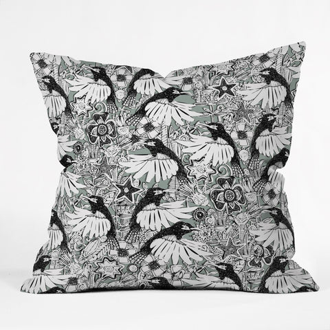 Sharon Turner Hummingbird Heaven Silver Throw Pillow