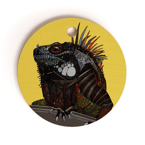 Sharon Turner iguana Cutting Board Round