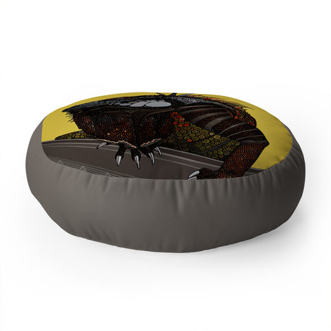 Sharon Turner iguana Floor Pillow Round