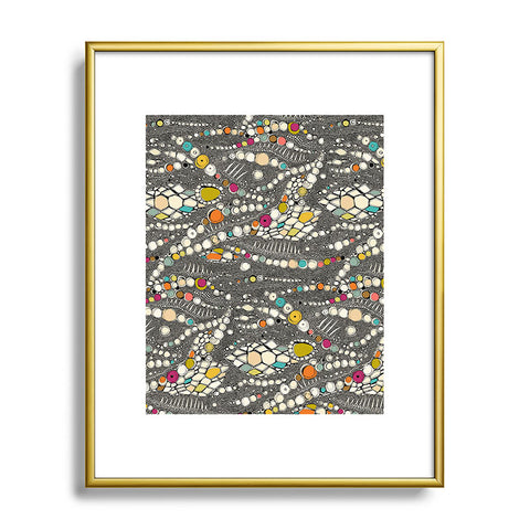 Sharon Turner iguana skin Metal Framed Art Print