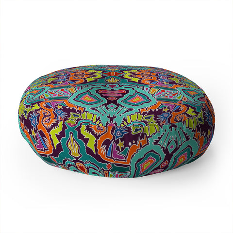 Sharon Turner Ikat Doodle Floor Pillow Round