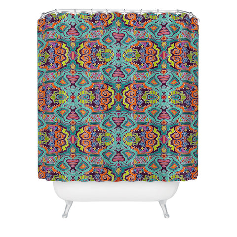 Sharon Turner Ikat Doodle Shower Curtain