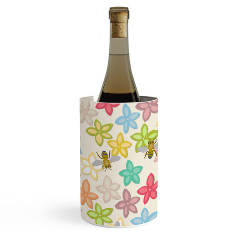 Sharon Turner Indian Summer flowers and bees Wine Chiller