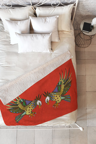Sharon Turner jewel eagle Fleece Throw Blanket