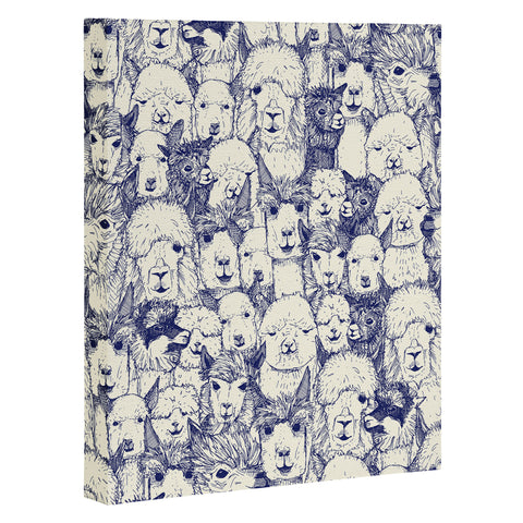 Sharon Turner just alpacas indigo Art Canvas