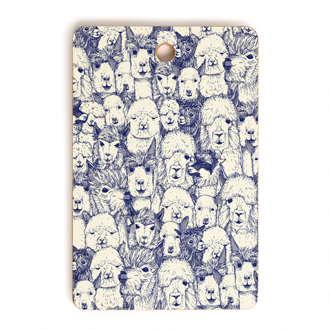 Sharon Turner just alpacas indigo Cutting Board Rectangle