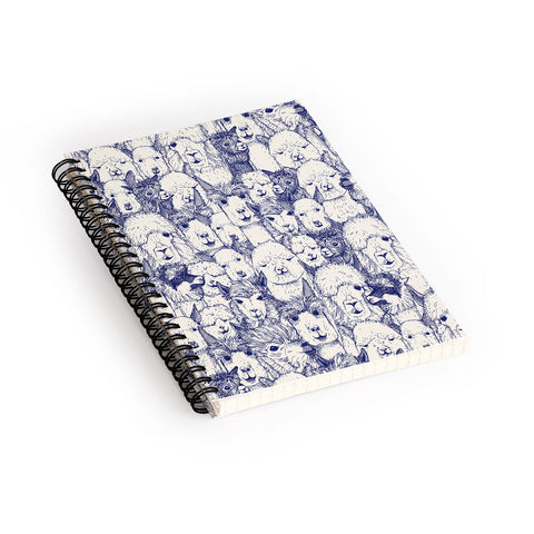 Sharon Turner just alpacas indigo Spiral Notebook