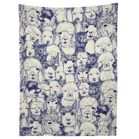 Sharon Turner just alpacas indigo Tapestry