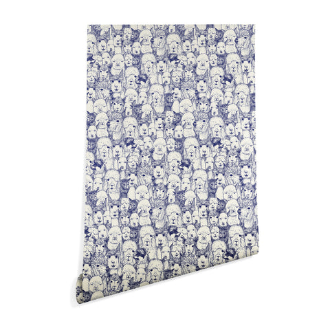 Sharon Turner just alpacas indigo Wallpaper