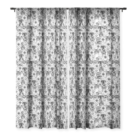 Sharon Turner just cats Sheer Window Curtain