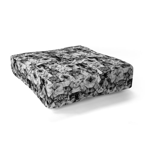 Sharon Turner just cats Floor Pillow Square