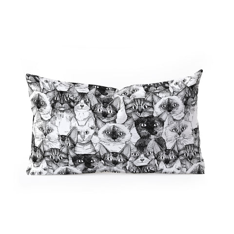 Sharon Turner just cats Oblong Throw Pillow