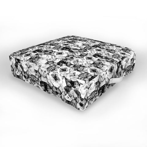 Sharon Turner just cats Outdoor Floor Cushion