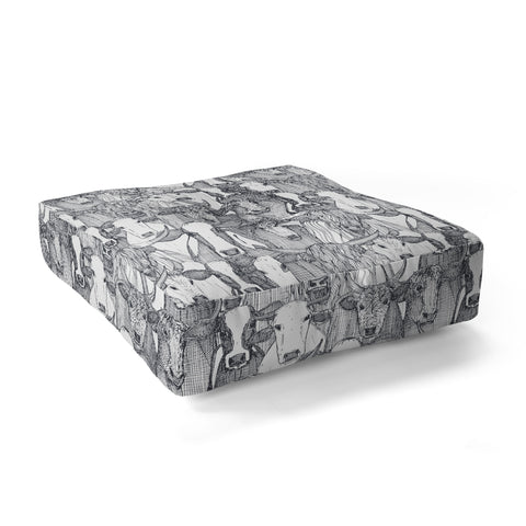 Sharon Turner just cattle Floor Pillow Square
