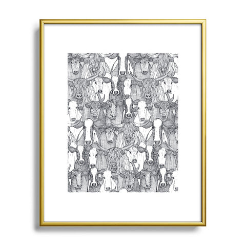 Sharon Turner just cattle Metal Framed Art Print