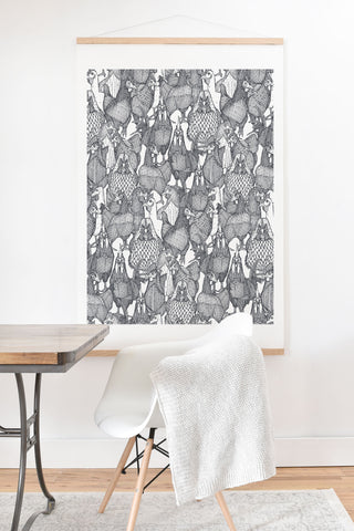 Sharon Turner just chickens Art Print And Hanger