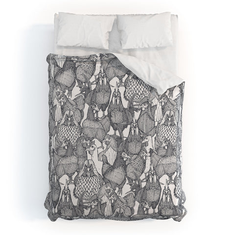 Sharon Turner just chickens Duvet Cover